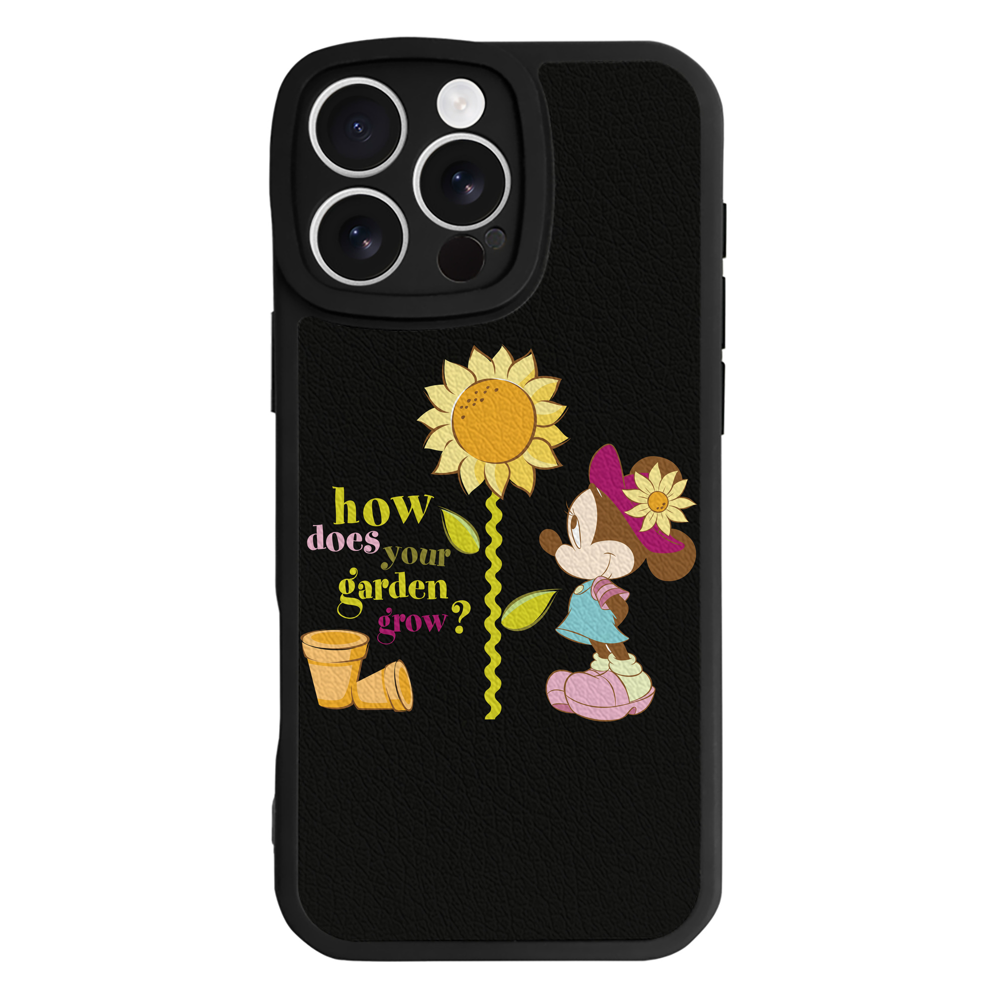 （画像用） ミッキーマウス Mickey Mouse 【iPhone 16シリーズ対応】シリコンスマホケース（レザー調） 材質：シリコン